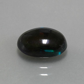 Opale nero naturale multicolore da 1,62 ct, taglio ovale, opaco