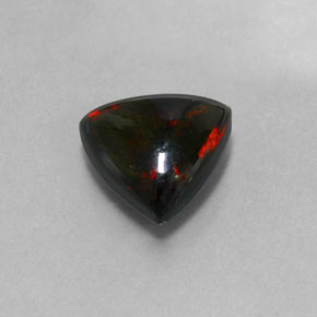 Opale nero naturale multicolore da 1,88 ct, trillion, opaco