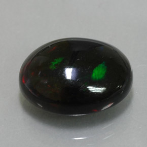 Opale nero naturale multicolore da 4,50 ct, taglio ovale, opaco