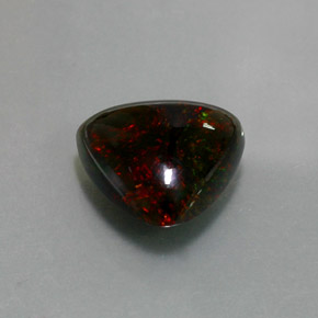 Opale nero naturale multicolore da 3,57 ct, trillion, opaco