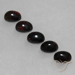2.67ctw Naturale Multicolore Opale nero, Ovale, Opaco