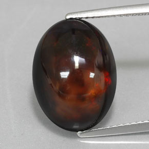 Opale nero naturale multicolore da 6,02 ct, taglio ovale, opaco