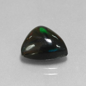 Opale nero naturale multicolore da 2,56 ct, trillion, opaco