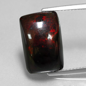 Opale nero naturale multicolore da 5,58 ct, baguette, opaco