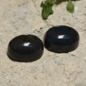Gemme di Opale nero Multicolore naturale da 3.23 ct, Ovale, Traslucido