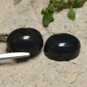 Gemme di Opale nero Multicolore naturale da 3.23 ct, Ovale, Traslucido