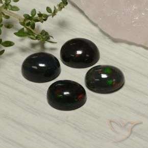 Gemme di Opale nero Multicolore naturale da 5.51 ct, Ovale, Traslucido