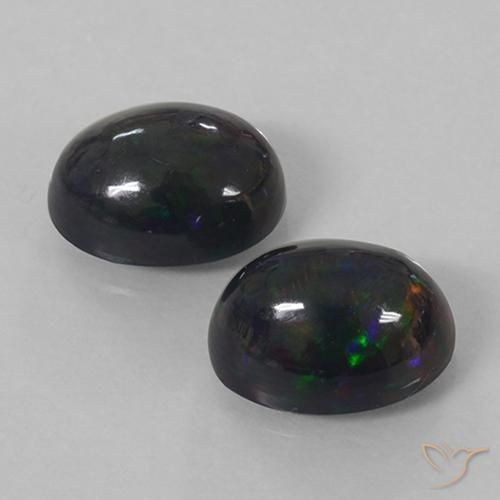Gemme di Opale nero Multicolore naturale da 2.74 ct, Ovale, Opaco
