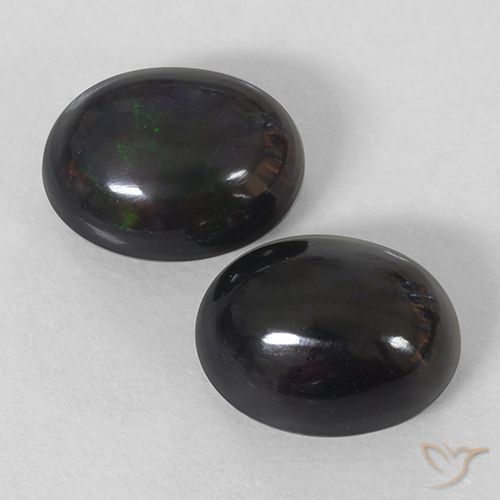 Gemme di Opale nero Multicolore naturale da 2.86 ct, Ovale, Opaco