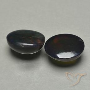 Gemme di Opale nero Multicolore naturale da 1.74 ct, Ovale, Traslucido