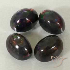 Gemme di Opale nero Multicolore naturale da 2.79 ct, Ovale, Opaco