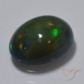 Opale nero Multicolore naturale da 0.79 ct, Ovale, Traslucido