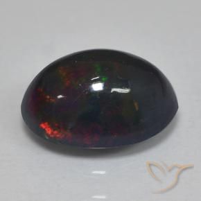 Opale nero Multicolore naturale da 1.25 ct, Ovale, Traslucido