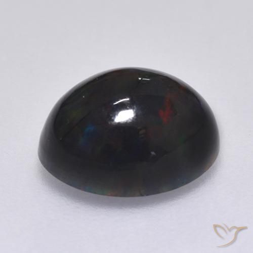 Opale nero Multicolore naturale da 1.44 ct, Ovale, Opaco