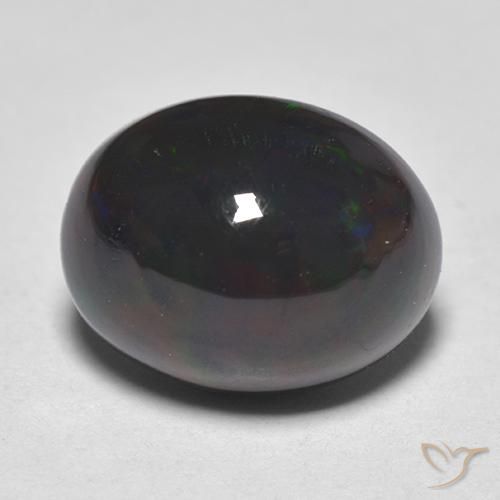Opale nero Multicolore naturale da 1.38 ct, Ovale, Traslucido