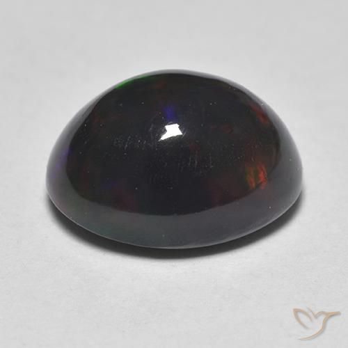 Opale nero Multicolore naturale da 1.38 ct, Ovale, Traslucido