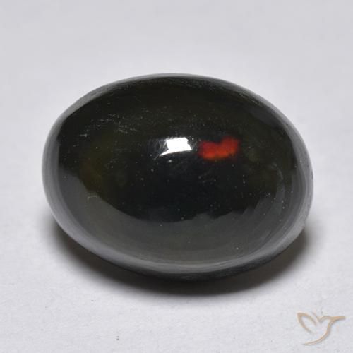 Opale nero Multicolore naturale da 1.25 ct, Ovale, Traslucido