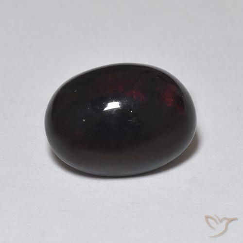 1.01ct Naturale Multicolore Opale nero, Ovale, Traslucido