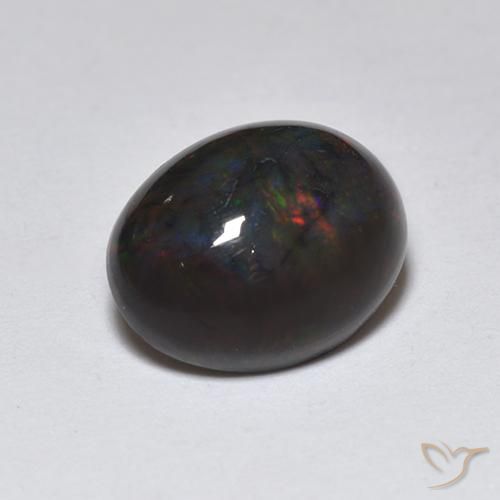 Opale nero Multicolore naturale da 1.22 ct, Ovale, Traslucido