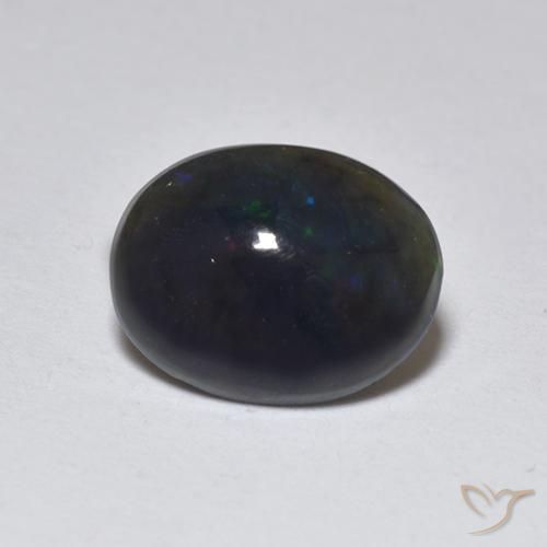 Opale nero Multicolore naturale da 0.74 ct, Ovale, Traslucido