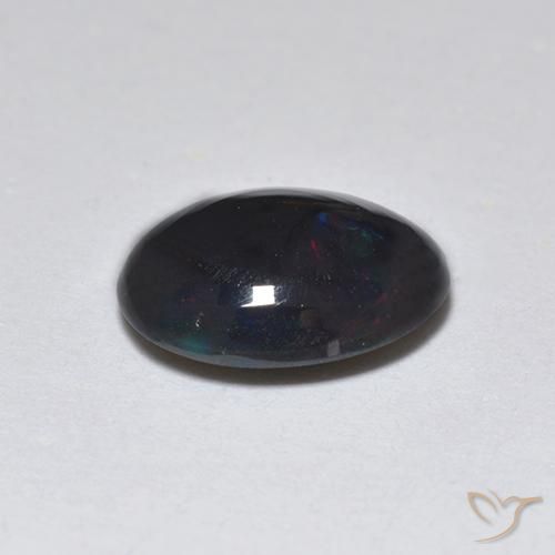 Opale nero Multicolore naturale da 0.74 ct, Ovale, Traslucido