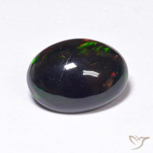 Opale nero Multicolore naturale da 0.91 ct, Ovale, Traslucido