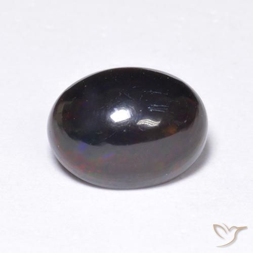 Opale nero Multicolore naturale da 1.09 ct, Ovale, Traslucido