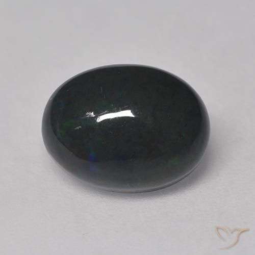 Opale nero Multicolore naturale da 1.17 ct, Ovale, Opaco