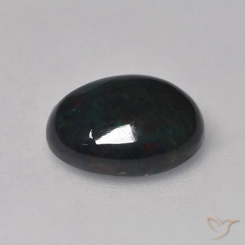 Opale nero Multicolore naturale da 1.17 ct, Ovale, Opaco
