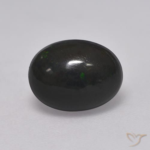Opale nero Multicolore naturale da 1.28 ct, Ovale, Opaco
