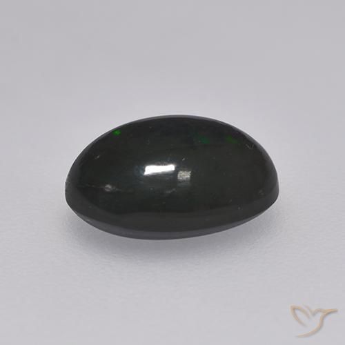 Opale nero Multicolore naturale da 1.28 ct, Ovale, Opaco