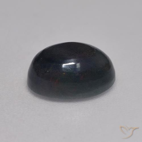Opale nero Multicolore naturale da 1.25 ct, Ovale, Opaco