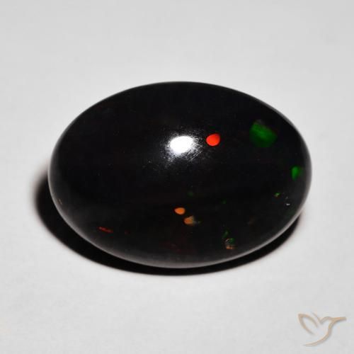 6.06ct Naturale Multicolore Opale nero, Ovale, Opaco