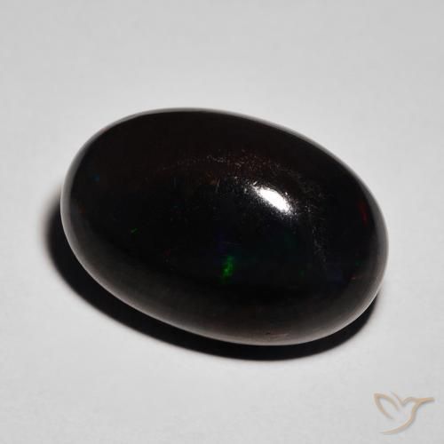 Opale nero Multicolore naturale da 8.82 ct, Ovale, Opaco