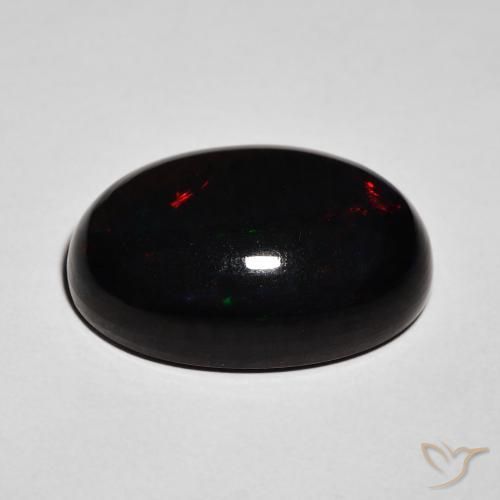 Opale nero Multicolore naturale da 8.82 ct, Ovale, Opaco