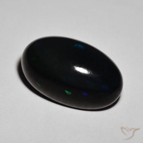Opale nero Multicolore naturale da 8.74 ct, Ovale, Opaco