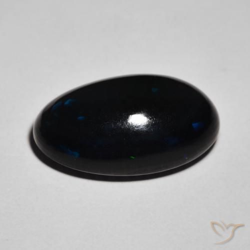 Opale nero Multicolore naturale da 8.74 ct, Ovale, Opaco