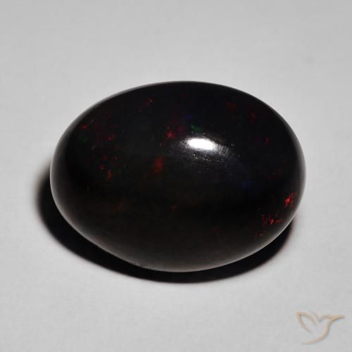 Opale nero Multicolore naturale da 10.34 ct, Ovale, Opaco