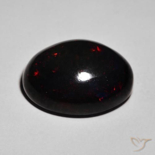 Opale nero Multicolore naturale da 10.34 ct, Ovale, Opaco