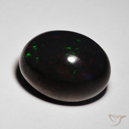 Opale nero Multicolore naturale da 8.55 ct, Ovale, Opaco