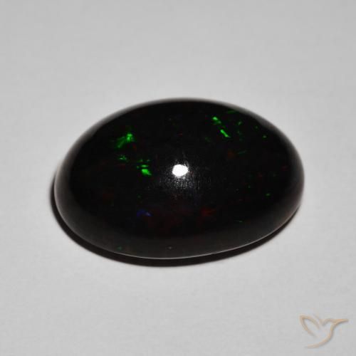 Opale nero Multicolore naturale da 8.55 ct, Ovale, Opaco