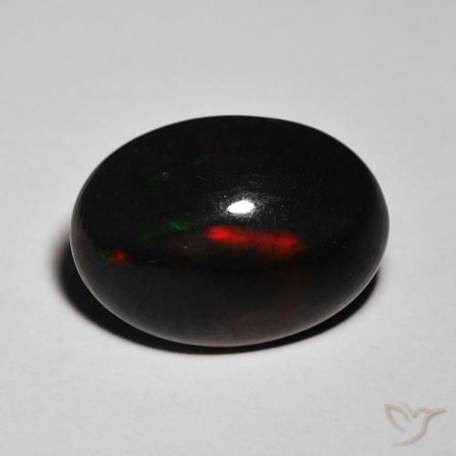 5.66ct Naturale Multicolore Opale nero, Ovale, Opaco