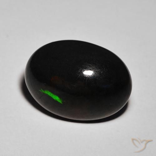 Opale nero Multicolore naturale da 5.66 ct, Ovale, Opaco