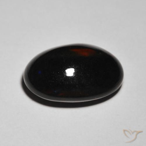 Opale nero Multicolore naturale da 5.66 ct, Ovale, Opaco