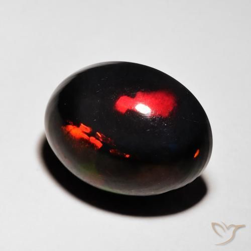 Opale nero Multicolore naturale da 5.76 ct, Ovale, Traslucido