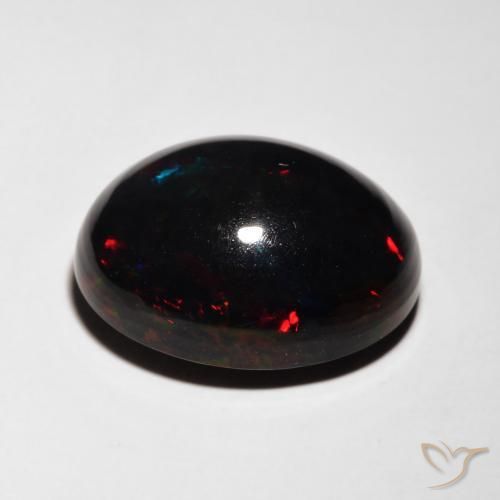 Opale nero Multicolore naturale da 5.76 ct, Ovale, Traslucido