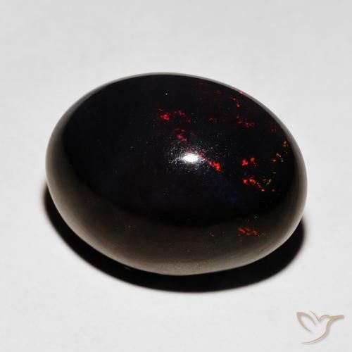 Opale nero Multicolore naturale da 5.92 ct, Ovale, Opaco