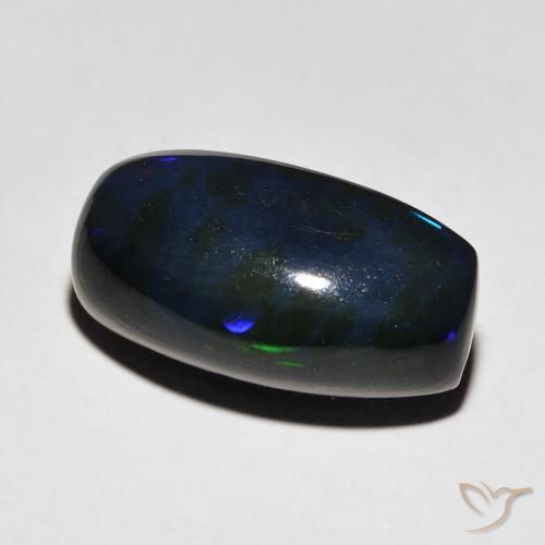 4.60ct Naturale Multicolore Opale nero, Cuscino, Opaco