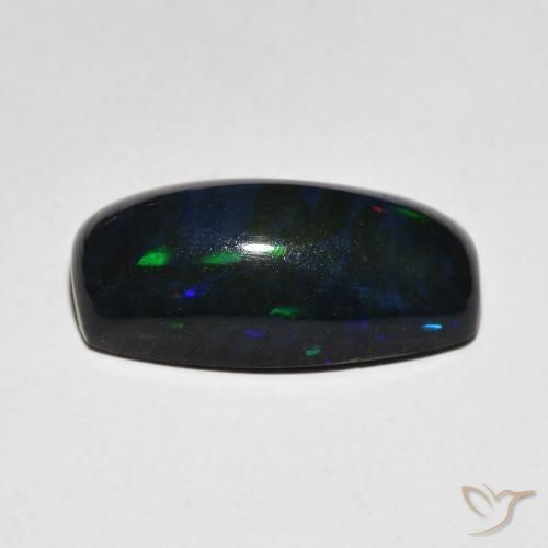 Opale nero Multicolore naturale da 4.60 ct, Cuscino, Opaco