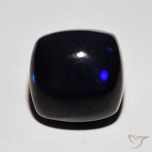 5.36ct Naturale Multicolore Opale nero, Cuscino, Opaco